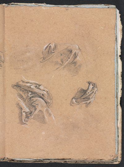Verona Skizzenbuch: Draperiestudien Seite 69, 1760 von Francesco Lorenzi
