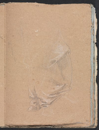 Verona Skizzenbuch: Draperiestudie Seite 57, 1760 von Francesco Lorenzi