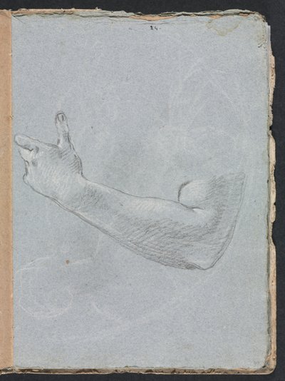 Verona-Skizzenbuch: Linker Arm und Hand, Seite 47, 1760 von Francesco Lorenzi