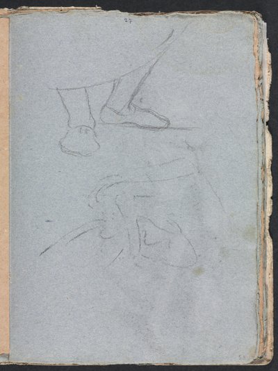 Verona Skizzenbuch: Studie von Füßen (Seite 53) von Francesco Lorenzi
