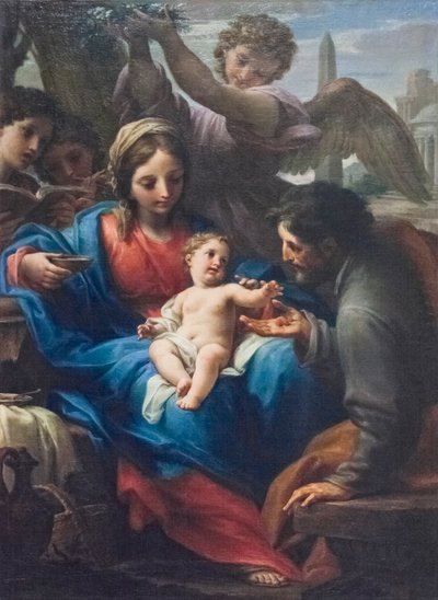Die Rast auf der Flucht nach Ägypten von Francesco Mancini