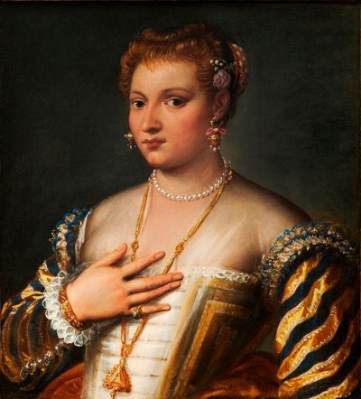 Porträt einer jungen Venezianerin von Francesco Montemezzano