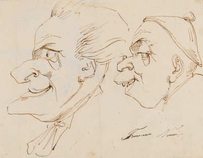 Seite mit Karikaturen von Francesco Nenci
