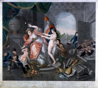 Die Französische Republik plündert Italien (BONNET PHRYGEN) von Francesco Rosaspina