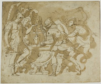 Camillus greift Brennus an von Francesco Salviati