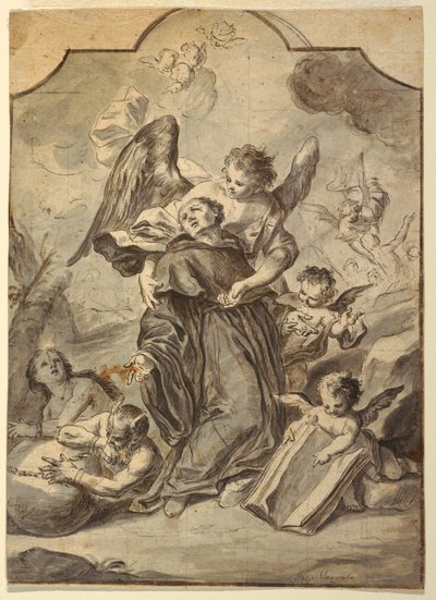 Vision eines heiligen Benediktinermönchs, 1776 von Francesco Saverio Mergolo