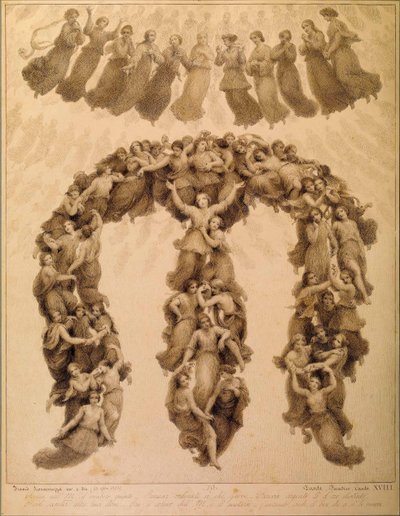 Illustration zur Göttlichen Komödie von Dante Alighieri Paradiso Gesang XVIII von Francesco Scaramuzza