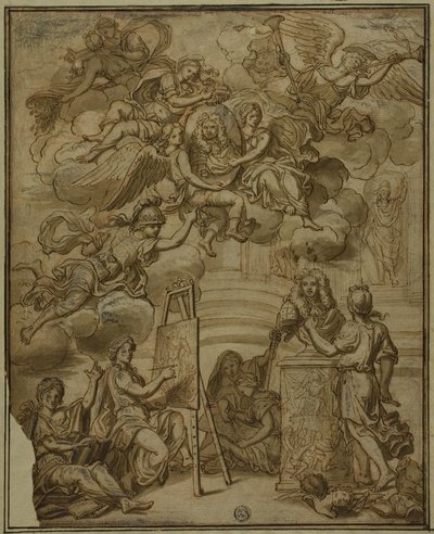 Titelseite mit Porträt des Vizekönigs von Neapel von Francesco Solimena