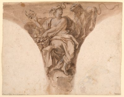 Afrika, Entwurf für ein Pendentiv in der Taufkapelle von St. Peter, Rom von Francesco Trevisani
