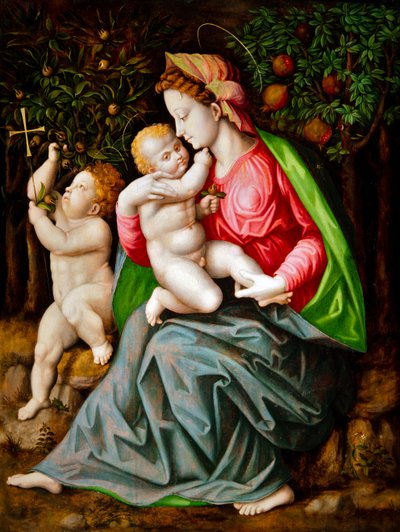 Jungfrau und Kind mit dem kleinen Heiligen Johannes von Francesco Ubertini Il Bacchiacca