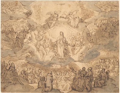 Die Jungfrau, Königin des Himmels von Francesco Vanni