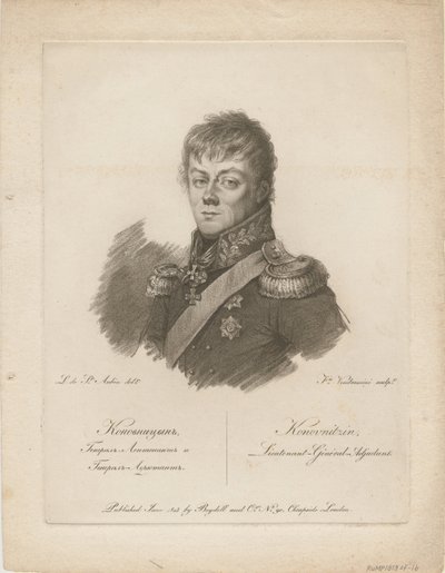 Porträt von Graf Pyotr Petrovich Konovnitsyn 1764-1822, 1813 von Francesco Vendramini
