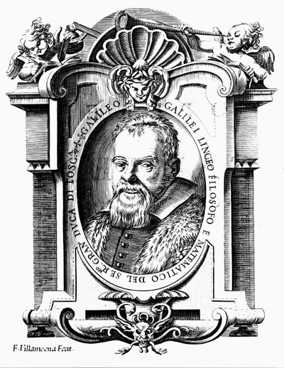 Galileo Galilei, italienischer Astronom und Mathematiker, frühes 17. Jahrhundert von Francesco Villamena