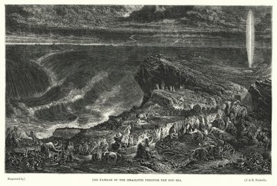 Der Durchzug der Israeliten durch das Rote Meer (Gravur) von Francis (after) Danby