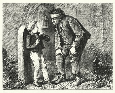 Illustration für Große Erwartungen von Charles Dickens (Gravur) von Francis Arthur Fraser