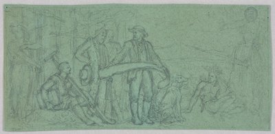 Skizze für ein Wandgemälde von Francis Augustus Lathrop