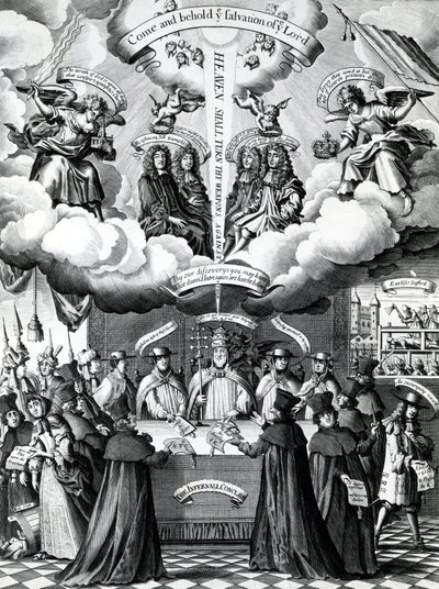 Die glücklichen Instrumente der Rettung Englands, veröffentlicht von Benjamin Combe nach Francis Barlow, April 1681 von Francis Barlow