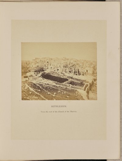 Bethlehem vom Dach der Geburtskirche von Francis Bedford