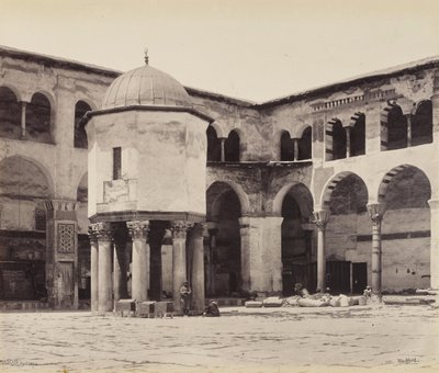 Brunnen im Hof der Großen Moschee (Umayyaden-Moschee), Damaskus von Francis Bedford