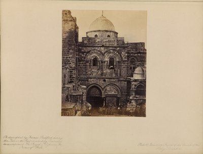 Jerusalem - Fassade der Grabeskirche von Francis Bedford