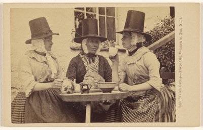 Walisische Gruppe - Drei alte Frauen beim Tee, Nr. 2 von Francis Bedford