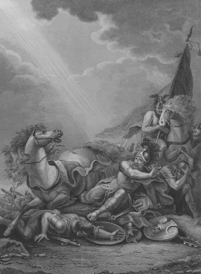Die Bekehrung des Heiligen Paulus, Apostelgeschichte 9, Verse 1-21 von Francis Bourgeois