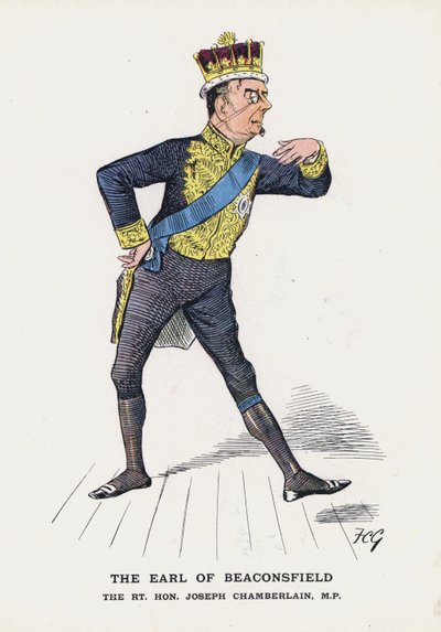 Der Earl of Beaconsfield, Rt Hon Joseph Chamberlain von Francis Carruthers Gould