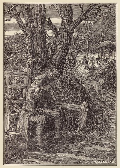 Illustration für Die Grille an der Herdstelle von Charles Dickens von Francis Donkin Bedford