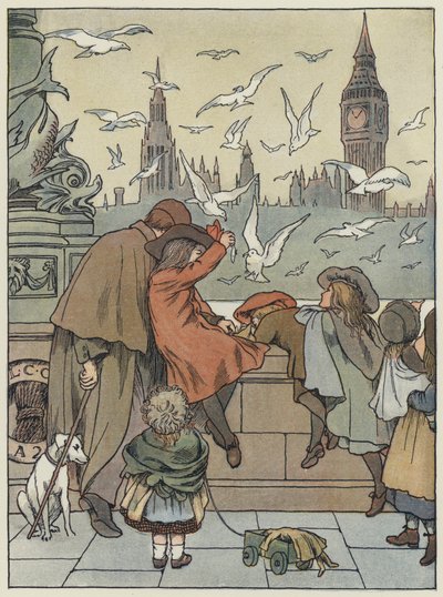London: Die Möwen füttern von Francis Donkin Bedford