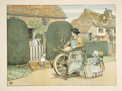 Der Messerschleifer, aus Vierundzwanzig Arbeiter, veröffentlicht 1900 von Francis Donkin Bedford
