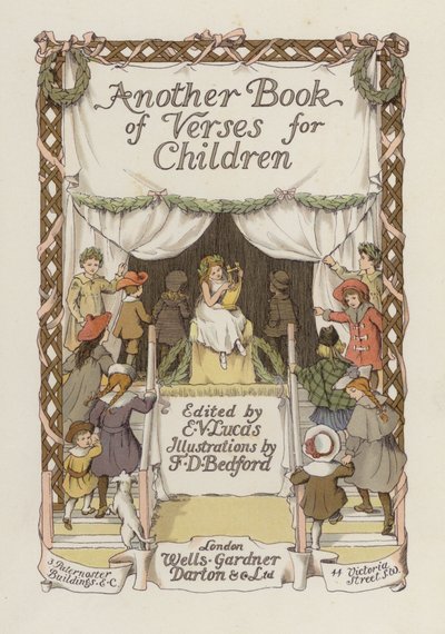 Titelblatt-Illustration für Ein weiteres Buch der Verse von Francis Donkin Bedford