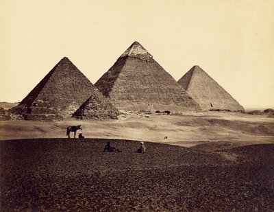 Die Pyramiden von Gizeh von Südwesten von Francis Frith