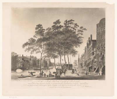 Ansicht der Prinsengracht und Westerkerk in Amsterdam von Francis Jukes