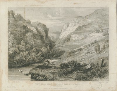 Dovedale - Landschaft (Gravur) von Francis Legatt Chantrey