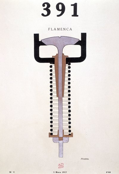 Titelblatt von „391“ von Picabia, Nr. 3 vom 01.03.1917 von Francis Picabia