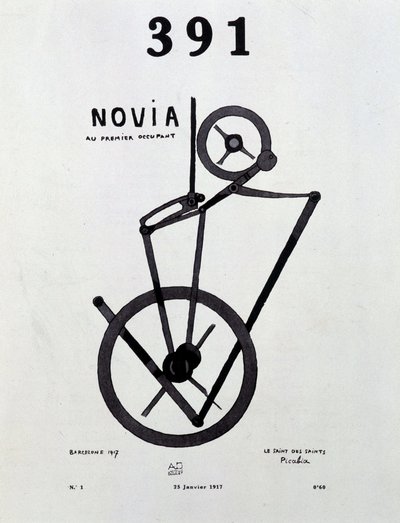 Cover der Zeitschrift „391“ Nr. 1 von Picabia, 25/1/1917 von Francis Picabia