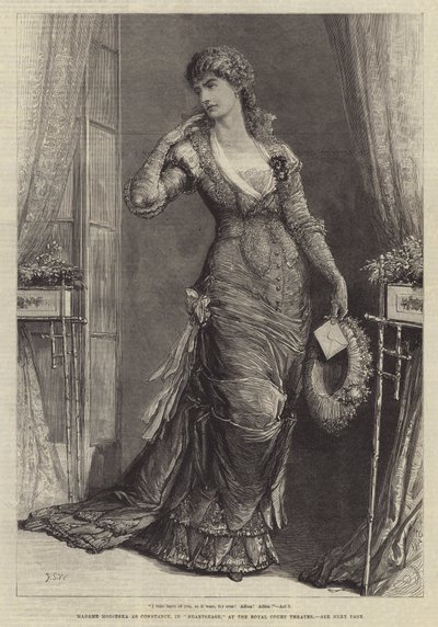 Madame Modjeska als Constance, in Heartsease, im Royal Court Theatre von Francis S. Walker