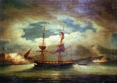 Das französische Schiff „Le Curieux“ in Martinique, 3. Februar von Francis Sartorius
