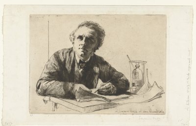 Selbstporträt von Francis Seymour-Haden von Francis Seymour Haden (Sir) (signed by artist)