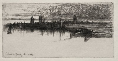 Kleine Calais-Mole, 3 Uhr morgens von Francis Seymour Haden