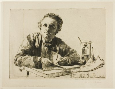 Porträt von Francis Seymour Haden, Nr. 2 (Während des Radierens) von Francis Seymour Haden