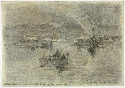 Regenbogen über der Bucht von Cascais, Cintra, Portugal von Francis Seymour Haden
