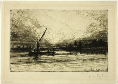 Sonnenuntergang an der Themse von Francis Seymour Haden