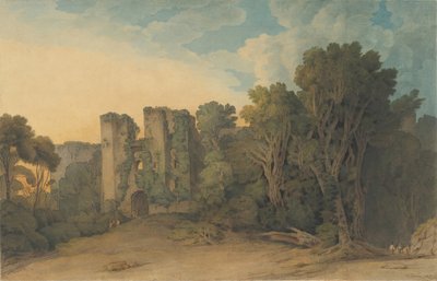 Berry Pomeroy Castle im County Devon, 1775-1805 von Francis Towne