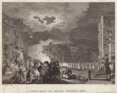 Aufruhr in der Broad Street im Jahr 1780 von Francis Wheatley