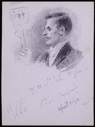 Porträt von WH St John Hope von Francis Wilfred Lawson