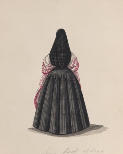 Eine Frau, die die Saya von hinten betrachtet, aus einer Gruppe von Zeichnungen, ca. 1848 von Francisco