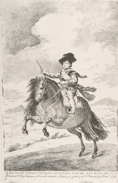 Baltasar Carlos, Prinz von Spanien und Sohn von Philipp IV D. Baltasar Carlos Principe de Espa..., 1778 von Francisco de Goya