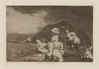 Es dient dir recht, Pl. 6 aus der Serie Die Schrecken des Krieges von Francisco de Goya