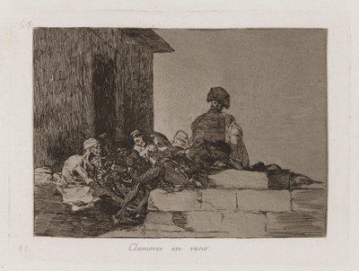 Vergebliche Schreie, Platte 54 aus Die Schrecken des Krieges von Francisco de Goya